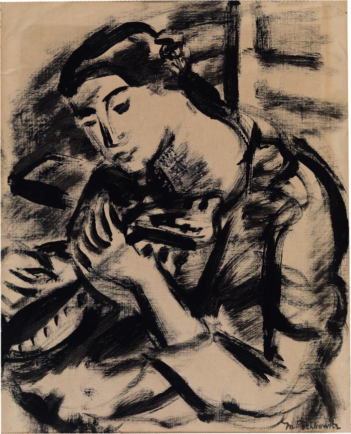 [Woman playing mandolin]
