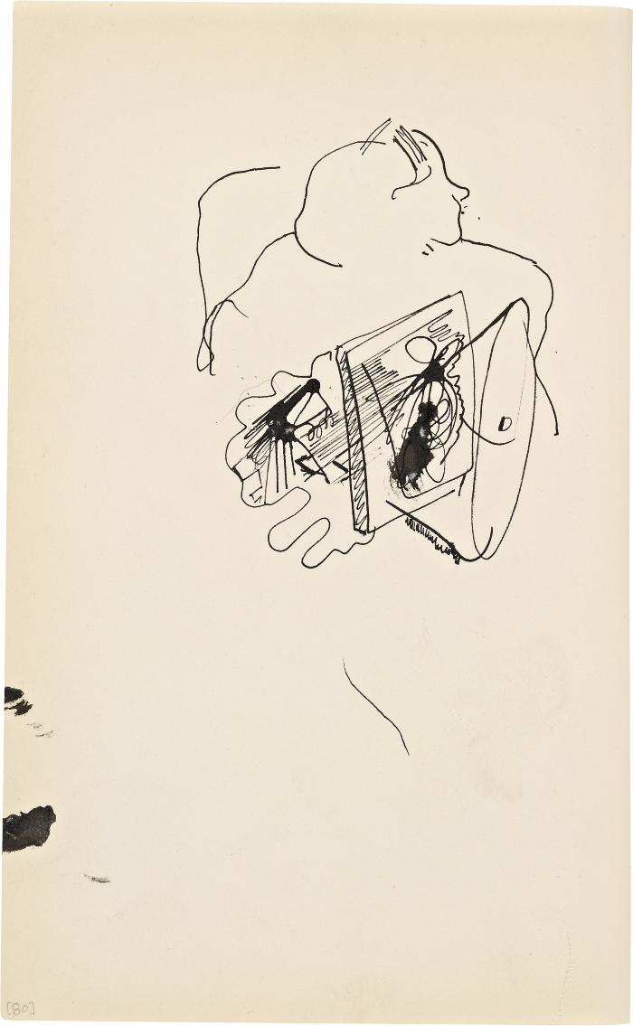[Head of a woman] Marshall Jenkins Sketchbook, page 80